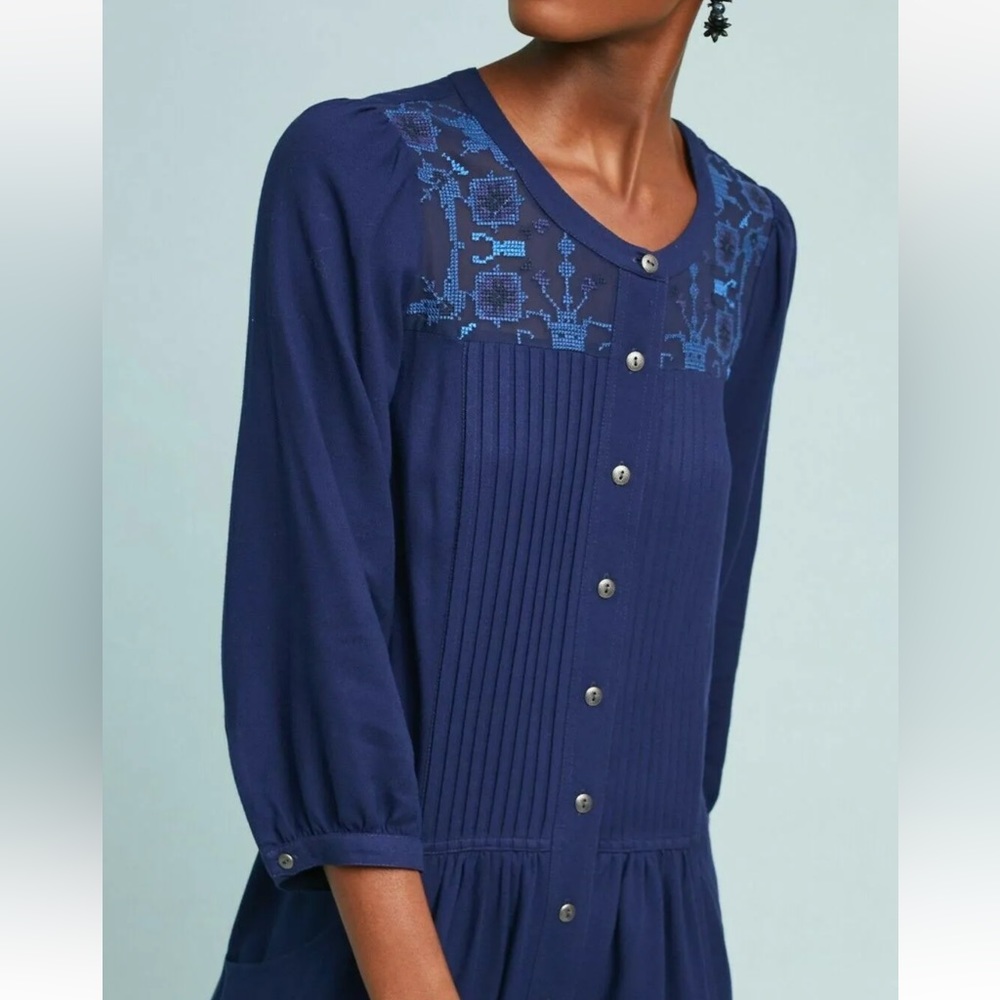 NWT Anthropologie Dubois Embroidered Tunic Dress - Picture 2 of 6